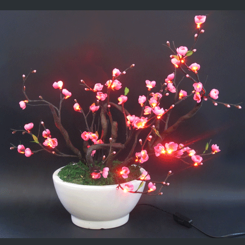 LED 매화꽃 도자기