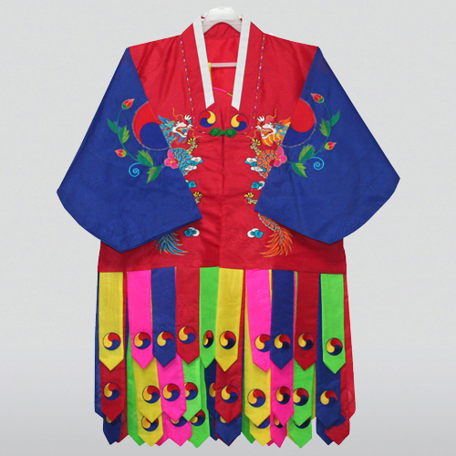 용 작두복 (달가라, 파랑/빨강/색동) - 모자포함